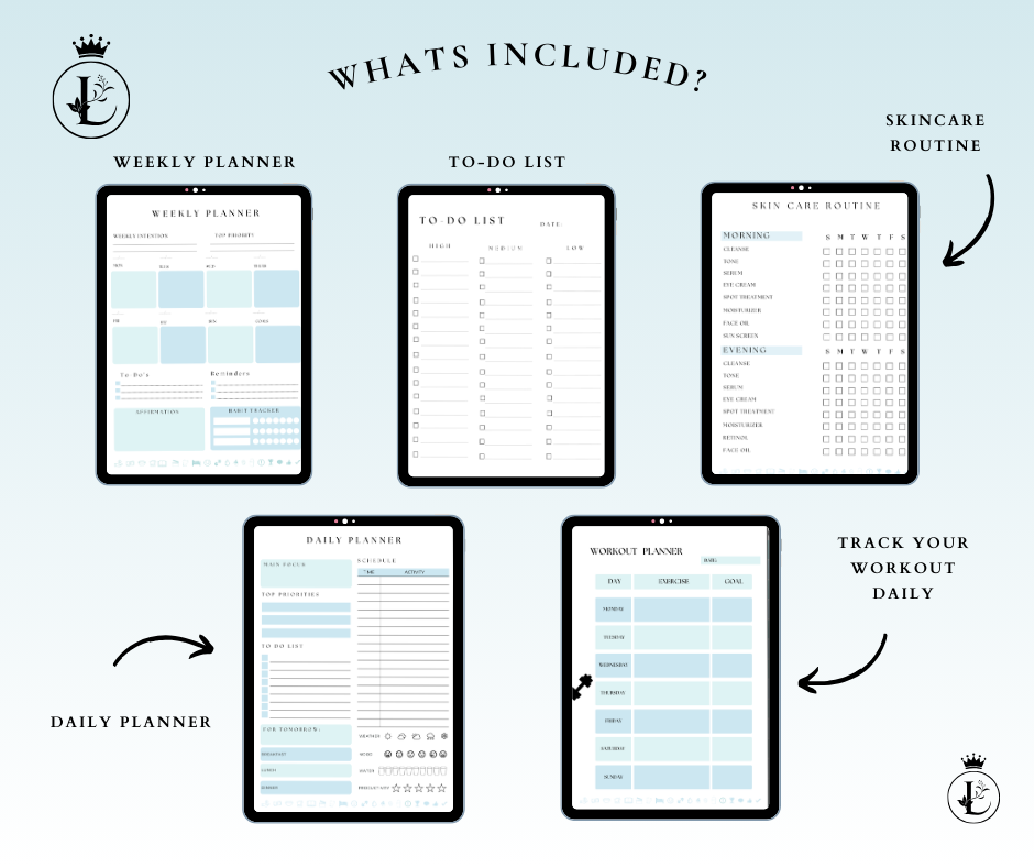 Productivity Planner, Goodnotes, iPad Planner, Printables 2025 2026 2027+