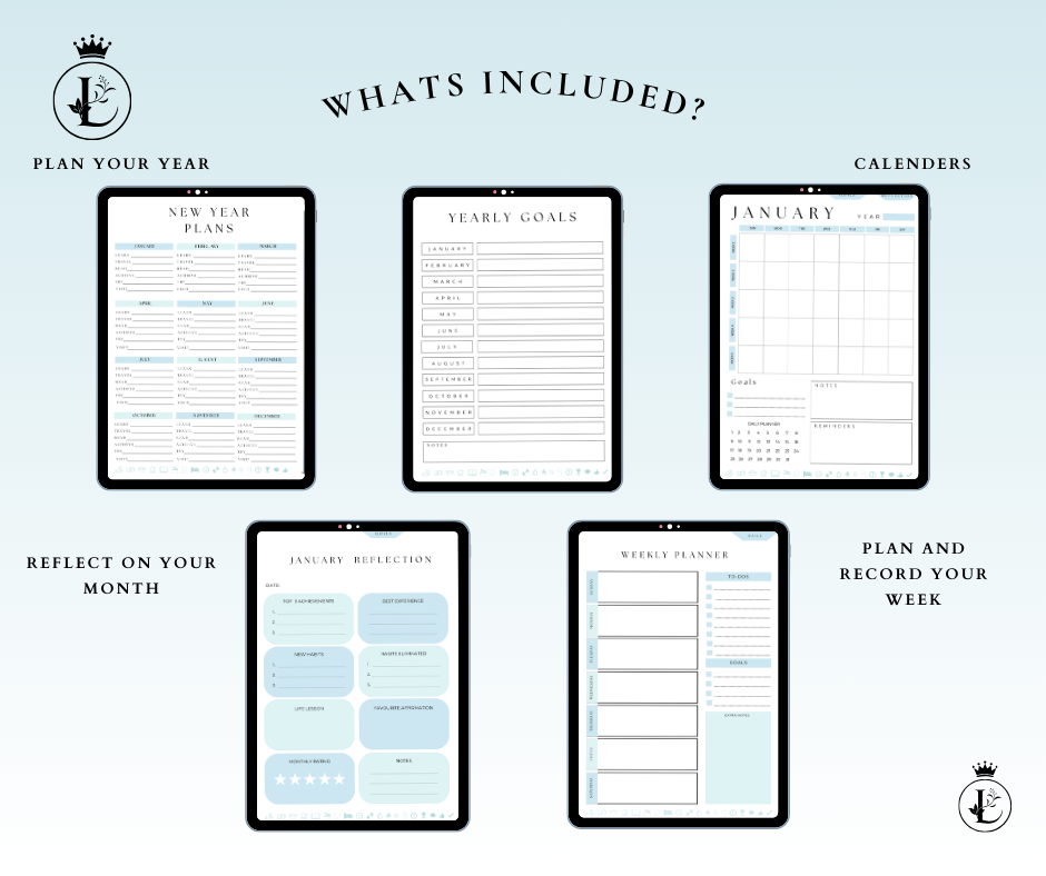 Your Personal Digital Planner, Goodnotes, iPad & Android Planner, 2025 2026 2027+ OVER 40 PAGES!!